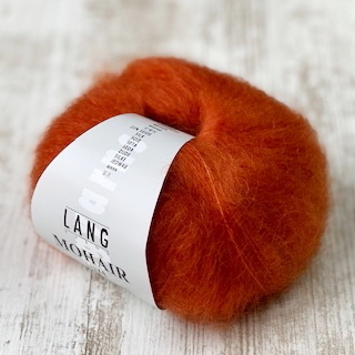 "dunkel orange" 075 Mohair-Luxe Lang Yarns (LL 175m/25g)